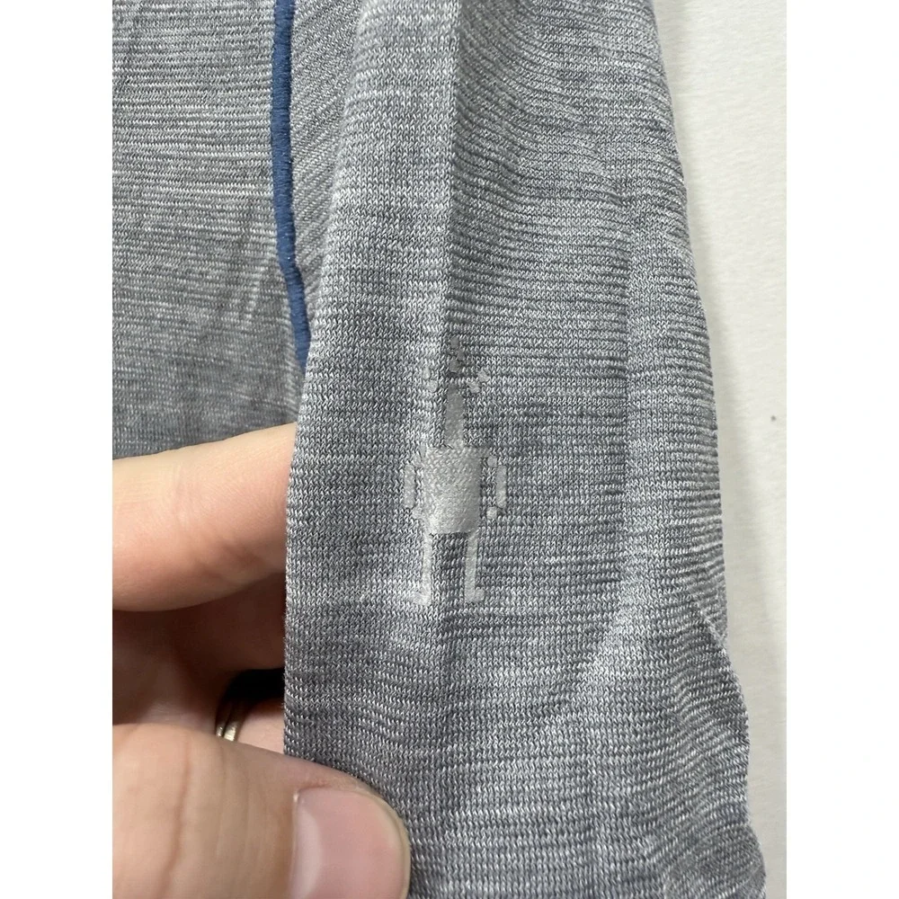 Smartwool Merino 150 Quarter Zip‎ Top Mens Medium Gray Blue Base Layer Gorpcore